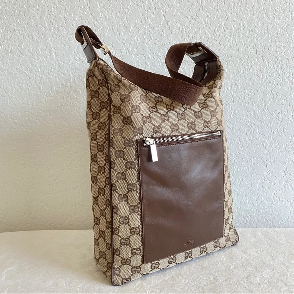 Gucci gg monogram canvas hobo bag